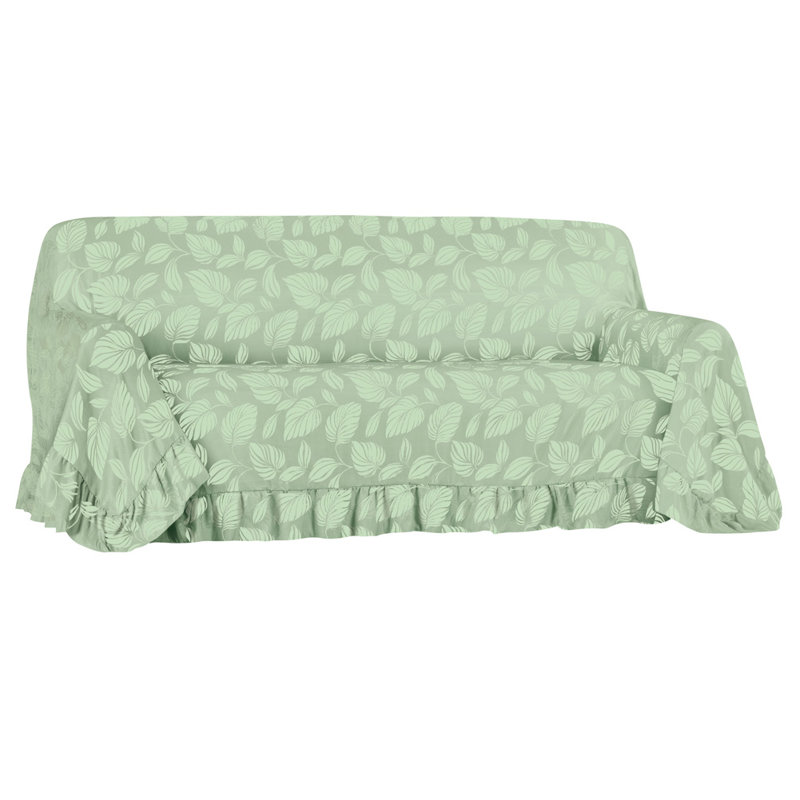 Red Barrel Studio® Leaf Ruffled TCushion Sofa Slipcover Wayfair